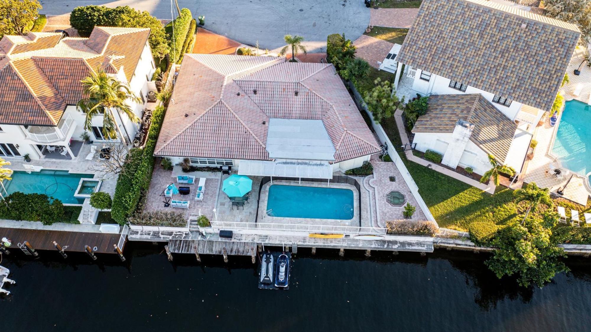 Waterfront Villa Heated Pool Spa Walk To Beach Fort Lauderdale Exterior photo